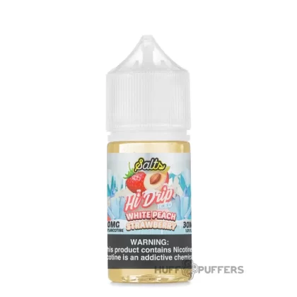 Hi-Drip Salts – White Peach Strawberry Iced 30mL - Nicotine Strength#20mg>50mg