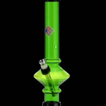Acrylic Straight Tube UFO Base Bong – Green