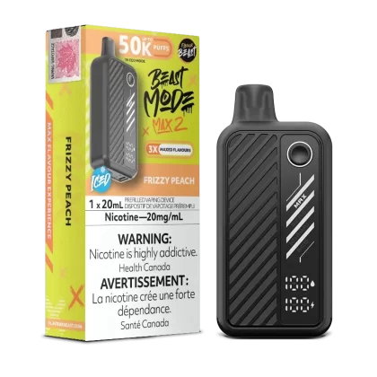 Beast Mode Max 2 50K Frizzy Peach Iced By Flavour Beast - Vape Product, 20MG (ONT-TAX)