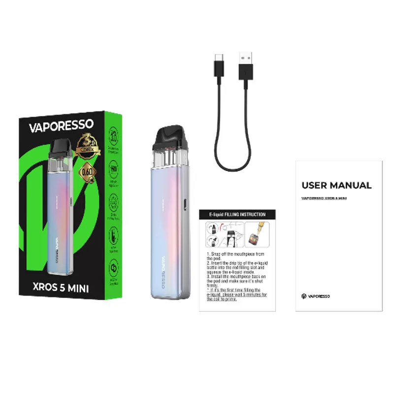Vaporesso XROS 5 Mini Pod Kit 30W - Flowing Blue - Image 3