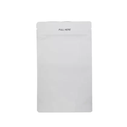 Child-Resistant | Full Matte White Mylar Bags – Tear Notch | 5″ x 8″ – 14g – 250 Count