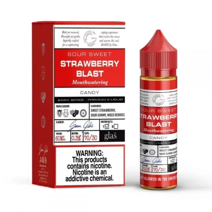 Glas – Basix Series – Strawberry Blast 60ml - Size/Strength#60ml - 0mg>60ml - 3mg>60ml - 6mg