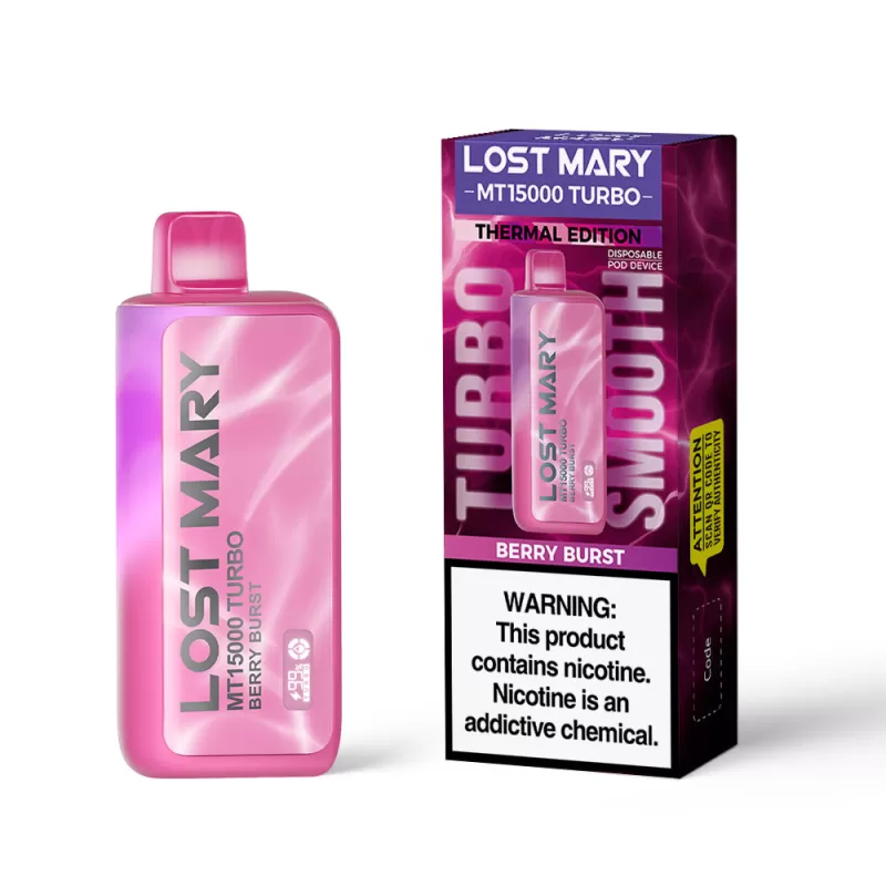 Made in Indonesia | Lost Mary MT15K Turbo Disposable - 15,000 Puffs - Summer Grape (Thermal Edition) - Image 3