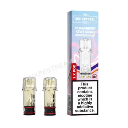 SKE Crystal Plus Strawberry Kiwi Shake Prefilled Pod - Vapestreams Co