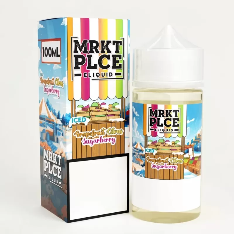 ICED Grapefruit Citrus Sugarberry – MRKT PLCE – 100mL Vape - Vape Product; Vape Product, Vape Product