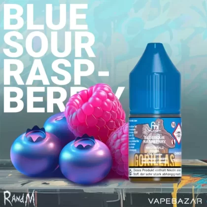 RandM Tornado Liquid – Blue Sour Raspberry - demineralisiertes Wasser, Propylenglykol; Himbeere, Blaubeere; 20mg/ml, 10mg/ml
