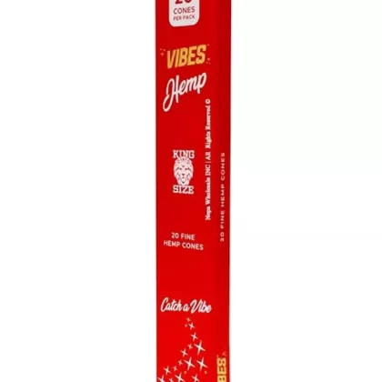Vibes King Size Hemp Pre Rolled Cones (20-Pack) - Vape Store