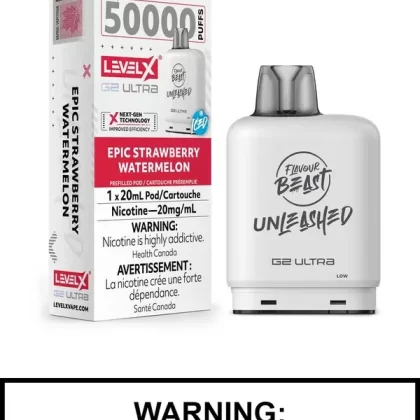 Epic Strawberry Watermelon Iced Flavour Beast Unleashed Level X Ultra Pods