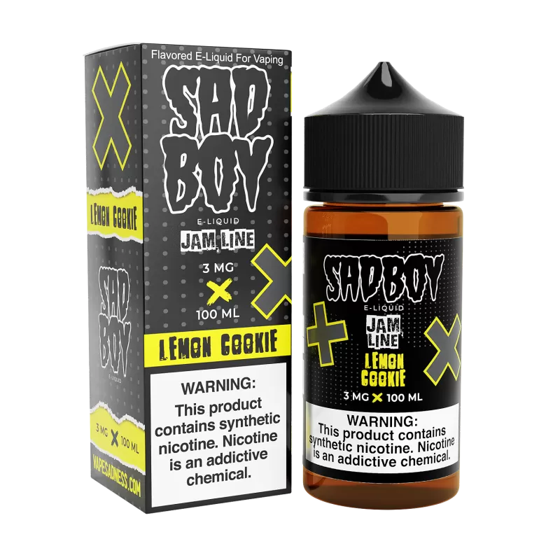 SADBOY E-Liquid - Lemon Cookie 100ML - Jam Line Series - 0MG