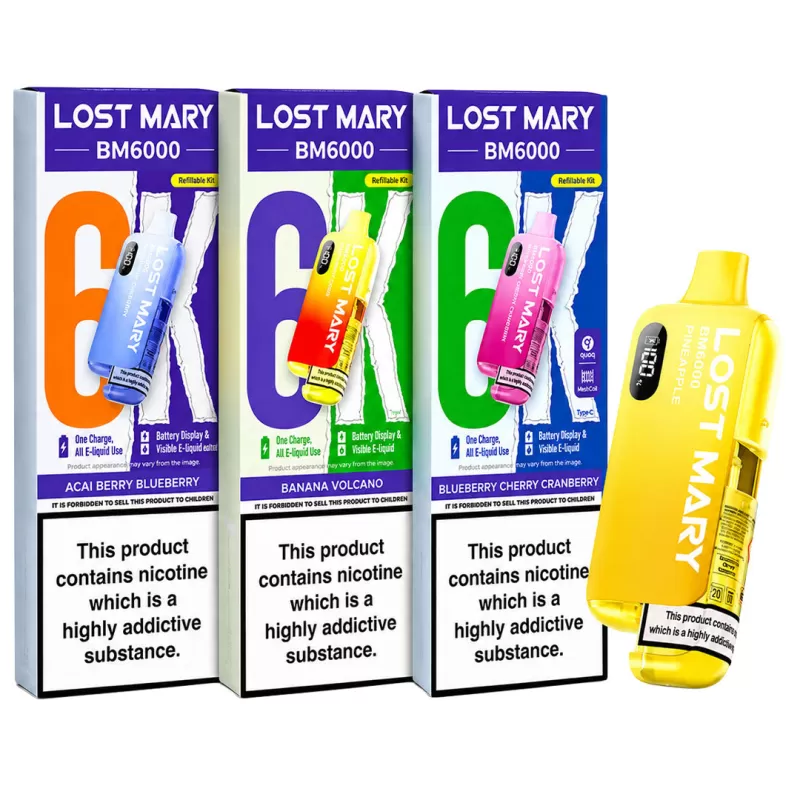 Lost Mary BM6000 Prefilled Vape KIT 0mg - Mango