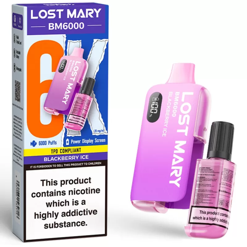 Lost Mary BM6000 Prefilled Vape KIT 0mg - Mango - Image 2
