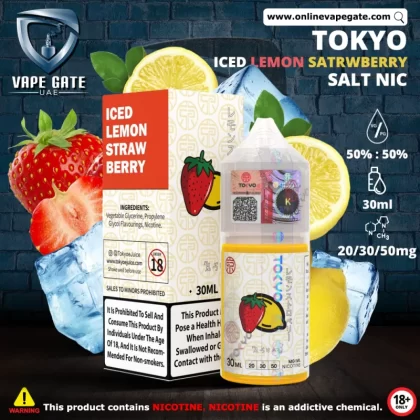 Tokyo Iced Strawberry Lemon Saltnic 30ml - 30 mg / 30 ml