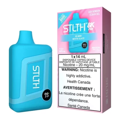 STLTH 8K Pro Disposable Vape Device – Ice Mint