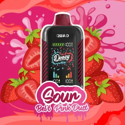DOOZY QUAD Disposable Vape – Sour Belt & Sour Pink Dust