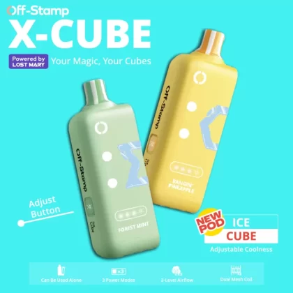 Made in Indonesia | Off-Stamp X-CUBE Ice Cube 25K Disposable POD Powered By LOST MARY – 25000 Puffs - Bangin' Pineapple