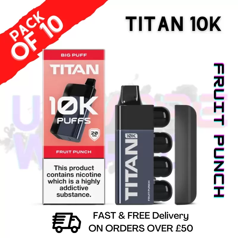 Fruit Punch – Titan 10K Prefilled Vape Kit Box Pack Of 10