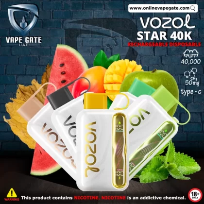 Vozol Star 40K Rechargeable Disposable Vape (40,000 Puffs) - Peach Ice / 50 mg