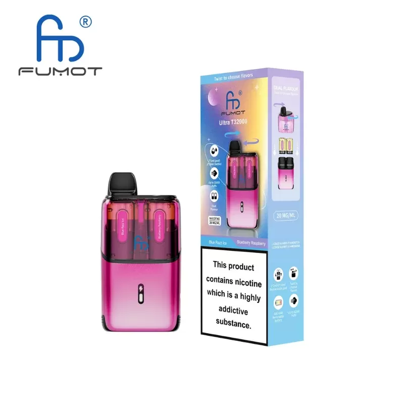 RandM Fumot T32000 Ultra Prefilled Pod Kit Blue Razz Ice / Blueberry Raspberry - Nicotine Strength#20mg