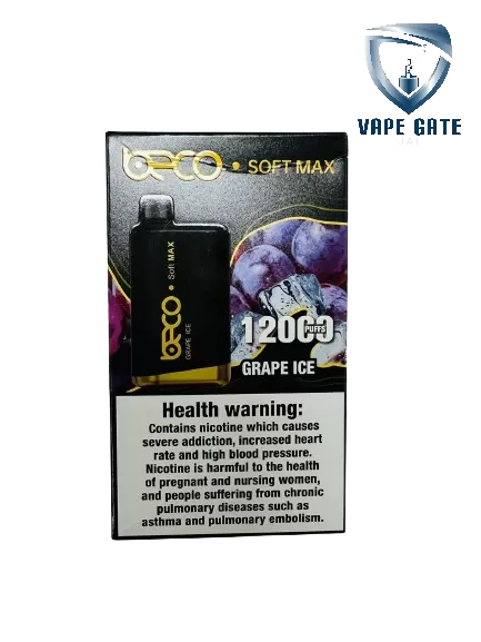 BECO SOFT MAX DISPOSABLE VAPE (12000 PUFFS) - 50 mg / Black Ice - Image 2