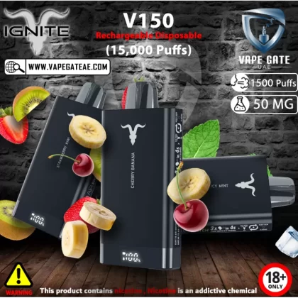 IGNITE - V150 Rechargeable Disposable Vape (15,000 Puffs) - 20 mg / Watermelon Ice