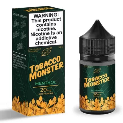 Tobacco Monster Salt Menthol Tobacco eJuice - Vape Product; Vape Product, Vape Product; Monster Vape Labs
