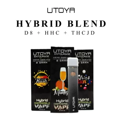 Utoya | Romeo Hybrid Blend THC-JD Disposable Vape – 2g - Strain#Mango Kush - Hybrid>White Runtz - Hybrid>Mimosa - Hybrid (3402AA)