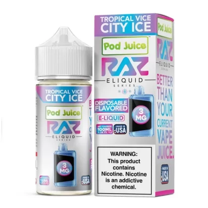 RAZ x Pod Juice Synthetic E-Liquid 100ml - Jolly Green Apple / 0mg - Vapeciga
