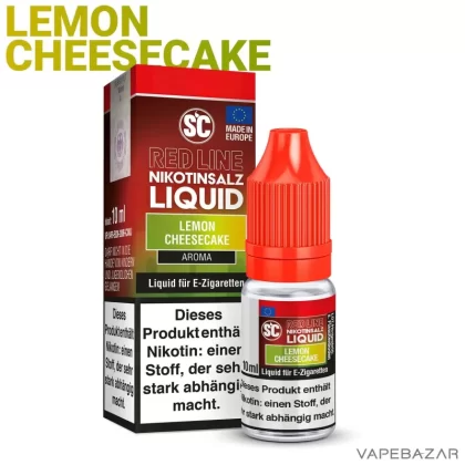 SC Red Line Nikotinsalz Liquid – Lemon Cheesecake - Nikotinfrei, 10mg/ml; Käsekuchen, Zitrone
