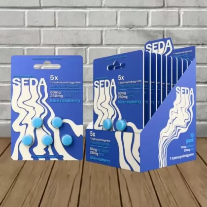 SEDA 7-hydroxymitragynine Chewable Tablet 50mg - quantity flavor#Blue Raspberry - 5ct Single Blister Pack>Cherry Blast - 5ct Single Blister Pack>Natural - 5ct Single Blister Pack>Strawberry (429E0D)