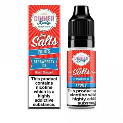 Dinner Lady Strawberry Ice Nic Salt E Liquid (10ml)