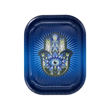 V Syndicate Hamsa Blue Metal Rolling Tray