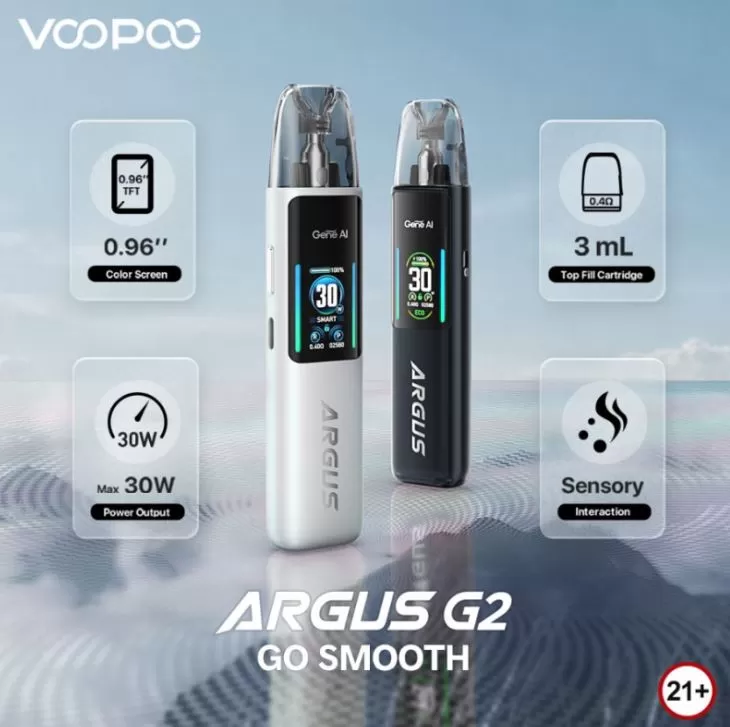 VOOPOO ARGUS G2 30W POD SYSTEM - Aurora Purple, Space Grey - Image 2