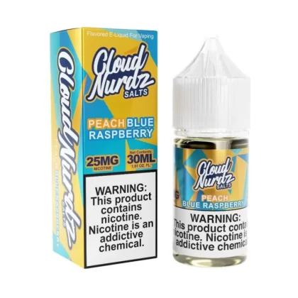 Cloud Nurdz Salts Peach Blue Raspberry eJuice - 30mL 50mg