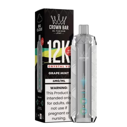 Grape Mint AL Fakher Crown Bar Crystal V2 12000 - Vape Store