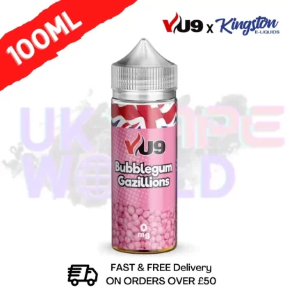 Bubblegum Gazillions Shortfill Juice 100ML Eliquid – VU9 x Kingston