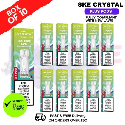Cucumber Lime SKE Crystal Plus Prefilled Pod Box Of 10