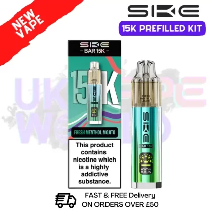 Fresh Menthol Mojito SKE 15K Puff Prefilled Pod Kit – £8.49