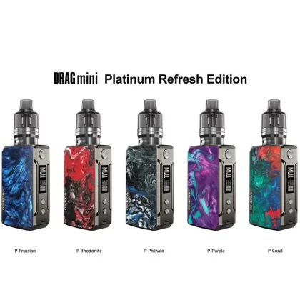 Original 117W VOOPOO Drag Mini Platinum Refresh Box Mod Starter Kit
