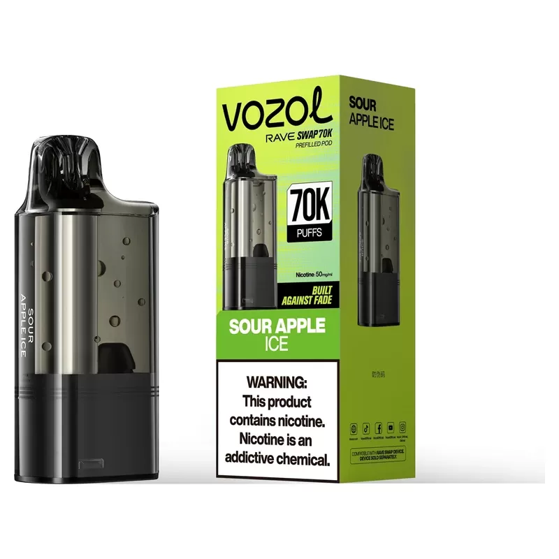 VOZOL SWAP 70K Disposable Pod (Requires Vape for Use) - Berry Bomb, Blue Razz Ice - Image 2