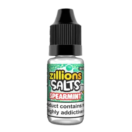 Zillions Salts Spearmint Nic Salt Vape Juice - 10 Pack - Strength