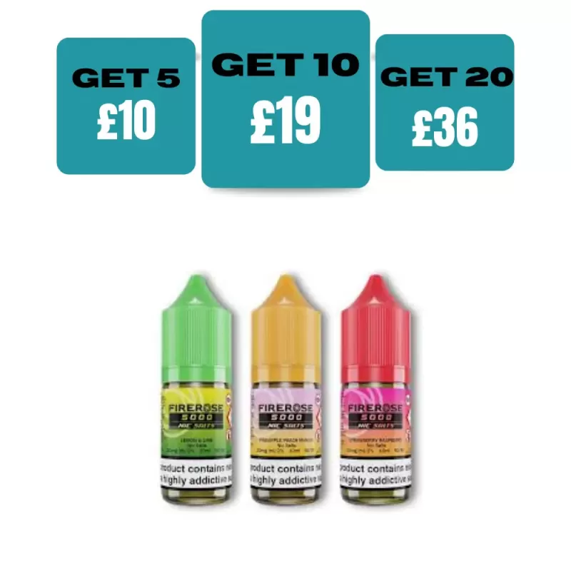 Firerose 5000 Nic Salt 10ml E-liquids - Strawberry Raspberry / 10mg