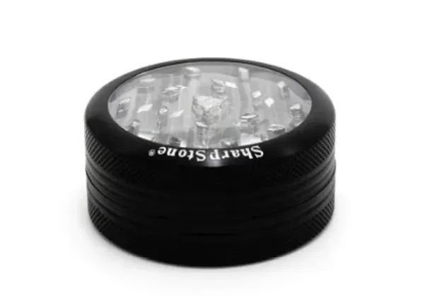 SharpStone® | CLEAR TOP 2 PIECE HERB GRINDER – 2.2″