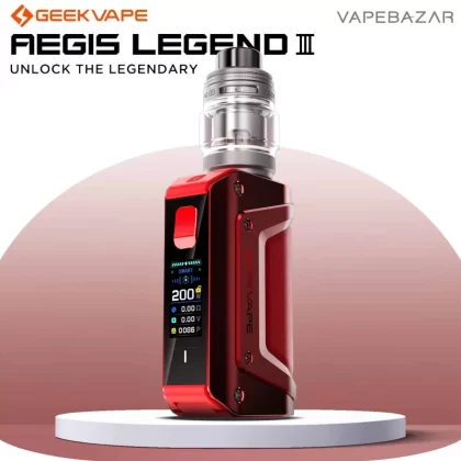 GeekVape Aegis Legend 3 Kit – Red - Pod Kit / Geek Vape / 5 - 200 Watt / 5.5ml / USB-C / max. 12 Volt