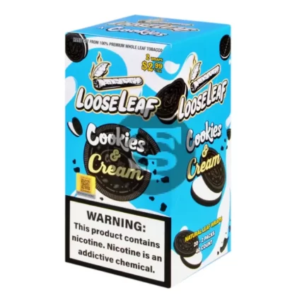 Loose Leaf Natural Wrap Cookies & Cream, 20 packs of 2