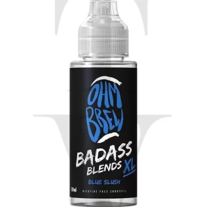 OHM BREW BADASS BLENDS XL BLUE SLUSH 100ML SHORTFILL E-LIQUID
