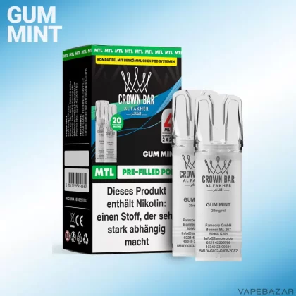 Al Fakher Pods Crown Bar 600 – MTL 20mg – Gum Mint - Minze / Kaugummi