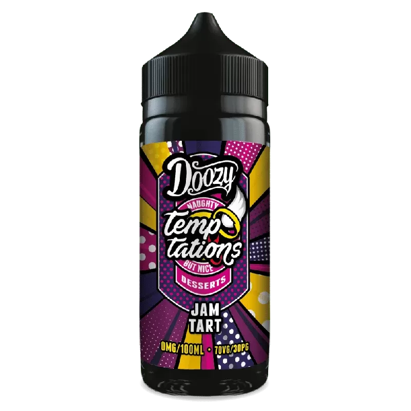Doozy Temptations 100ml E-Liquid Shortfill Jam Tart - Title#0mg