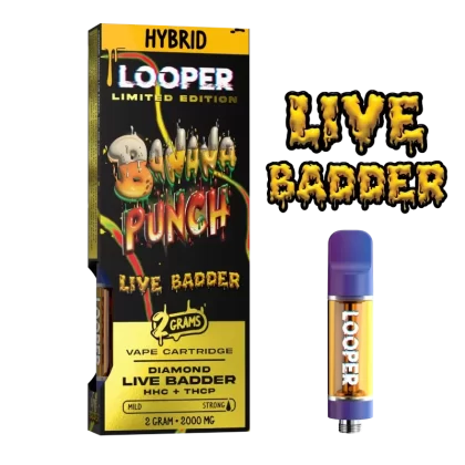 Live Badder 2g Cartridge: Banana Punch by Looper Vape - Vape Store