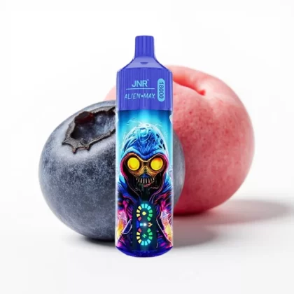 JNR Alien Max 18000 Puffs Chicle de Arándano con Pantalla LED, 28ml, Tipo-C