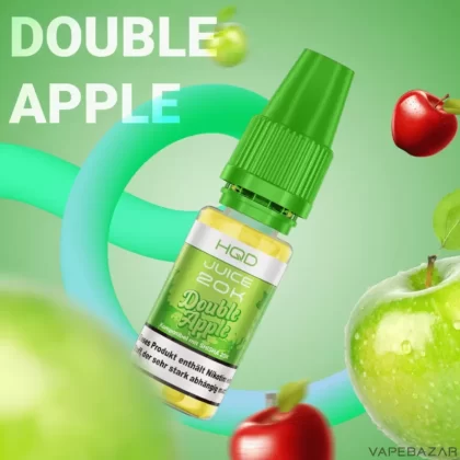 HQD 20K Juice Liquid – Double Apple - pflanzliches Glycerin / Aromastoffe / Nikotin / demineralisiertes Wasser / Propylenglykol / 3mg/ml
